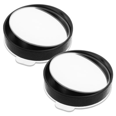 COOPHYA Blind Spot Car Mirror 2pcs Suction Cup Wide-angle Rearview Automotive Convex Mirrors with 360 Adjustable Black Frame for Vehicle Side and Reverse Safety