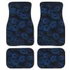 CXOVUDY Blue Rose Car Floor Mats Set of 4,Closeup Flower Bouquet Beautiful Blossoms Floor mats for Cars Universal Front Rear Vehicle Foot Rugs Dark Floral Pattern Car Accessories for Trucks Sedans view 1