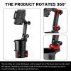 Heyzidu Car Water Cup Holder Phone Rack, 2 in 1 Multifunction Cup Holder Expander, 360 Degrees Rotatable Auto Phones Mount with Long Arm, Universal for Cars SUVs Trucks (Black) view 3