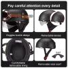 Motorcycle Half Helmet Retro German Handmade Leather Half Face Quick Release Buckle with Goggles/Visor - DOT Approved for Cruiser Scooter Chopper Moped for Adults Men Women view 4