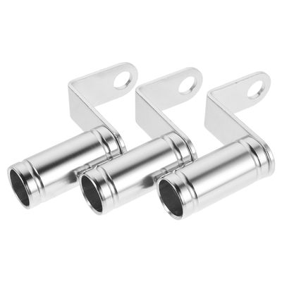MUCKLILY 3pcs Motorcycle Rearview Mirror Mount Bracket Extension Set Silver for Scooter Electric Bike Handlebar Accessories Compatible with External Lights and USB Chargers
