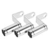 MUCKLILY 3pcs Motorcycle Rearview Mirror Mount Bracket Extension Set Silver for Scooter Electric Bike Handlebar Accessories Compatible with External Lights and USB Chargers view 1