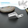 MUCKLILY 3pcs Motorcycle Rearview Mirror Mount Bracket Extension Set Silver for Scooter Electric Bike Handlebar Accessories Compatible with External Lights and USB Chargers view 3