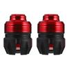 MUCKLILY 2 Pcs Motorcycle Front Fork Cup Anti-collision Aluminum Alloy Wheel Protection Caps Red for Off-road and Electric Motorbike Suspension Accessories view 1
