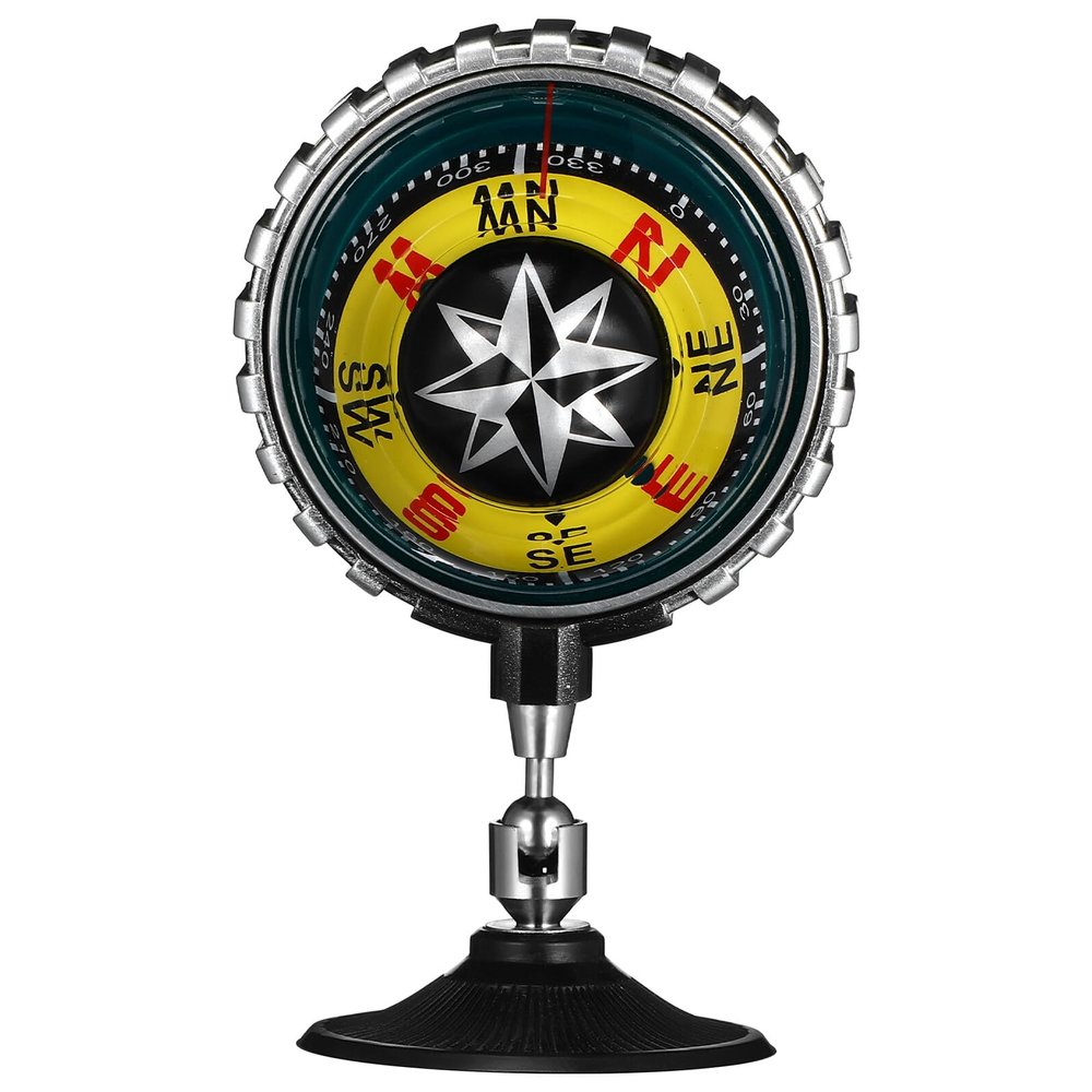 Outanaya Car Dashboard Compass Ball for Marine and Vehicle Use with Suction Cup Mount, Analog Directional Compass for Cars, Boats, Trucks, and Outdoor Navigation