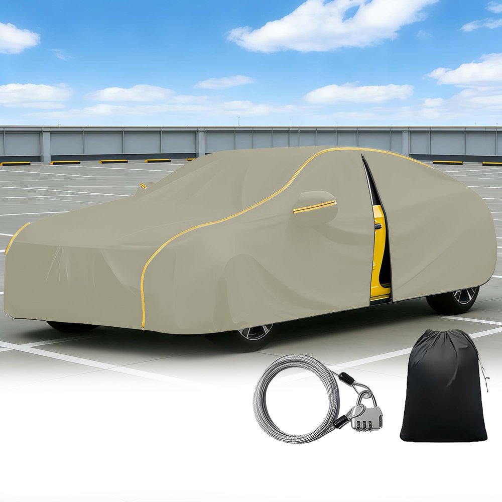 All Weather Full Car Cover for Audi Avantissimo 2001 Exterior Car Accessories Waterproof Garage for Dust Sun Snow Rain Protection Indoor Outdoor + Zipper