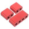HONMEET Car Wire Separator Divider Clips 3pcs Red Aluminum Alloy Spark Plug Wire Holders for Automotive Electrical Cord Management view 1