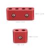 HONMEET Car Wire Separator Divider Clips 3pcs Red Aluminum Alloy Spark Plug Wire Holders for Automotive Electrical Cord Management view 2