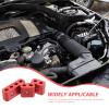 HONMEET Car Wire Separator Divider Clips 3pcs Red Aluminum Alloy Spark Plug Wire Holders for Automotive Electrical Cord Management view 3