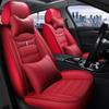 BPOOBP Luxury 5 Seats Car Seat Covers Fit for Ki#a Rio5/Stinger/OptimaPlug-ln Hybrid Vehicles Front&Rear Seat Protector Waterproof Leather Seat Cushion (Red with Pillows) view 1
