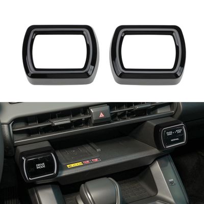 auovo Center Console Button Covers Compatible with Toyota RAV4 2026 Accessories Center Console Mode Select Switch ABS Interior for 2026 RAV4 2PCS(Black)