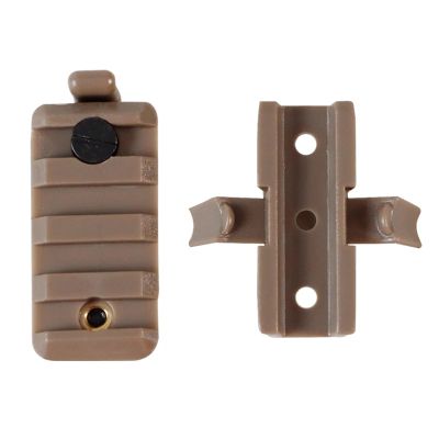 Tactical Helmet Rail Slider Multifunctional Helmet Adapter Airsoft Helmet Rail Slider Flashlight Clip Mount Accessories(Mud)