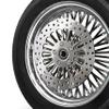 18X3.5 Fat 52 Stainless Spoke/Nipple For Harley Sportster 2008-2013 25mm Front Wheel - NO ABS (5-3 Black Spoke - Black Wall Tire) view 3