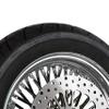 18X3.5 Fat 52 Stainless Spoke/Nipple For Harley Sportster 2008-2013 25mm Front Wheel - NO ABS (5-3 Black Spoke - Black Wall Tire) view 4