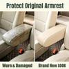 JDDRY Car Front Seat Armrest Covers Leather,Car Armrest Protectors,Auto Arm Rest Cover Replacement,Universal for MPV/SUV/Truck(Beige,2PC) view 4
