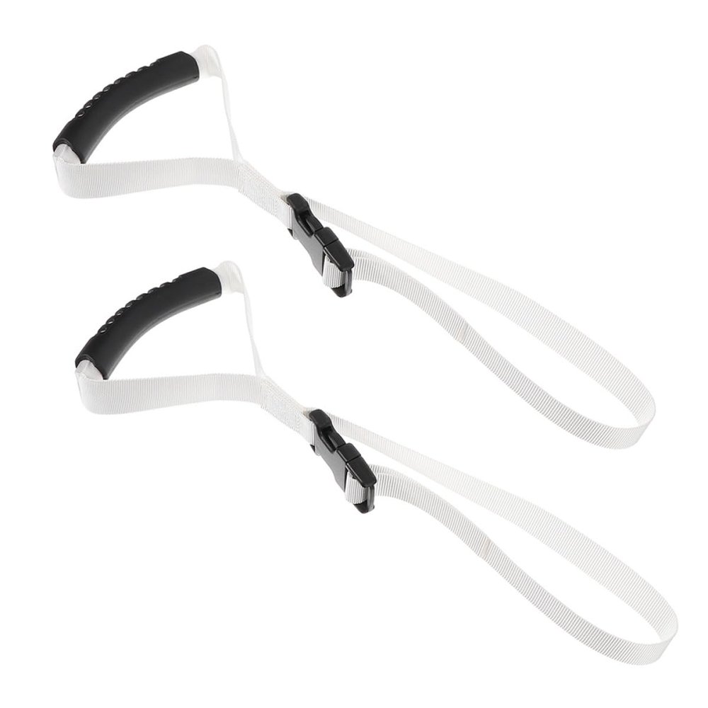MUSISALY 2pcs Car Door Assist Handles for Seniors Elderly Portable Non-Slip Vehicle Support Grips White Car Grab Handles for Elderly Assistance