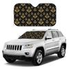 Auto Sun Shade for Truck SUV and More Cars, Weatherproof Dustproof Front Window Protector, Gold Freemason Freemasonry Masonic UV Protection Shield Cover Keeps Vehicle Cool view 1