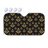 Auto Sun Shade for Truck SUV and More Cars, Weatherproof Dustproof Front Window Protector, Gold Freemason Freemasonry Masonic UV Protection Shield Cover Keeps Vehicle Cool view 2