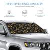 Auto Sun Shade for Truck SUV and More Cars, Weatherproof Dustproof Front Window Protector, Gold Freemason Freemasonry Masonic UV Protection Shield Cover Keeps Vehicle Cool view 3