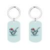 Mouth Bass Fish Guitar Keychains Metal Chain Keyring Car Backpack Purse Bag for Men Women view 1