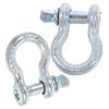 OSALADI 2 Pieces Galvanized D Ring Shackles Heavy Duty 1/4 Inch 5/16 Inch Bow Shackle Towing Hooks with Screw Pin for Vehicle and Rigging view 1
