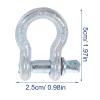 OSALADI 2 Pieces Galvanized D Ring Shackles Heavy Duty 1/4 Inch 5/16 Inch Bow Shackle Towing Hooks with Screw Pin for Vehicle and Rigging view 2
