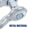 OSALADI 2 Pieces Galvanized D Ring Shackles Heavy Duty 1/4 Inch 5/16 Inch Bow Shackle Towing Hooks with Screw Pin for Vehicle and Rigging view 3