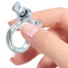 OSALADI 2 Pieces Galvanized D Ring Shackles Heavy Duty 1/4 Inch 5/16 Inch Bow Shackle Towing Hooks with Screw Pin for Vehicle and Rigging view 4