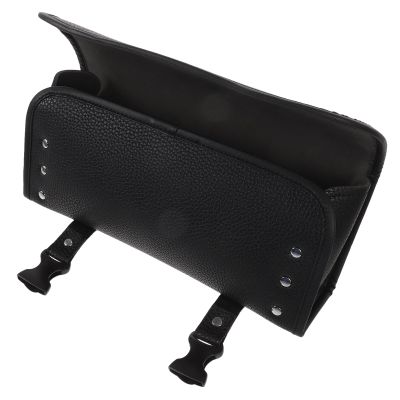 NESTINGHO Motorcycle Tool Saddlebag Organizer Small Pu Leather Handlebar Bag for Motorcycle Accessories Fork Roll Side Storage Bag Compatible with Motorbikes