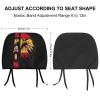 Unisex Adult Printed Car Headrest Cover 2 Pack Spain Spanish Flag Male Eagle Auto Front Elastic Seat Head Rest Protector Universal Rest Decor Accessories view 2