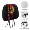 Unisex Adult Printed Car Headrest Cover 2 Pack Spain Spanish Flag Male Eagle Auto Front Elastic Seat Head Rest Protector Universal Rest Decor Accessories view 3