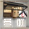 Folding Window,Alloy Serving Window with Tempered,Reinforced Glass Food Truck Folding,Glass Food Truck Folding Windows,Vending Folding Double,Folding Window with Locking Handle(34x24in/86x61cm) view 3