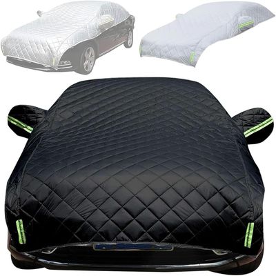 Anti-Hail Half Car Cover Compatible with Lexus UX200(2019-2022), Heavy Duty Car Exterior Covers with Door Zipper Rain Snow Protection K277s