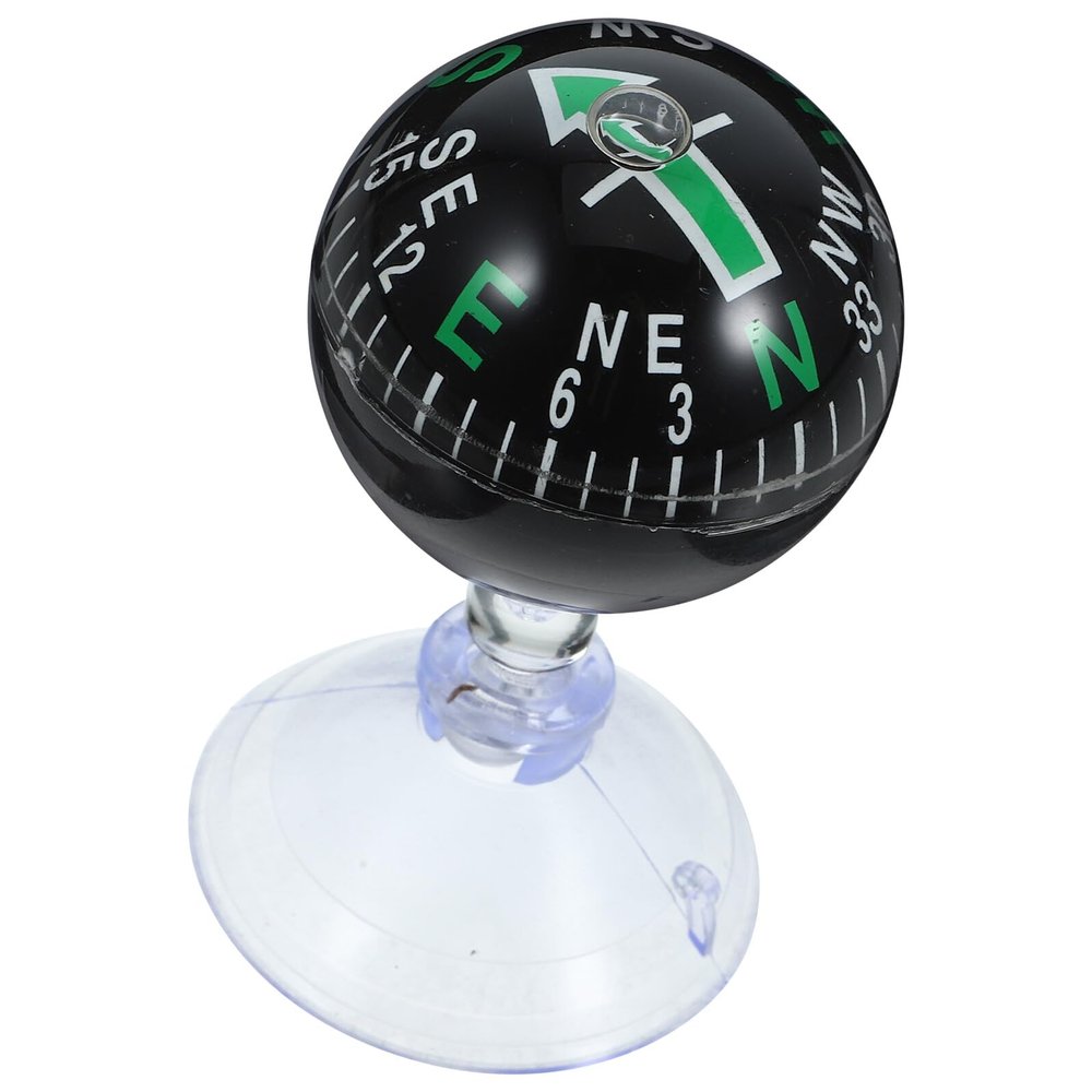 FESTFENDS Car Mount Compass Ball 38mm Mini Dashboard Automotive Suction Cup Compass for Car Truck Boat Direction Indicator Green