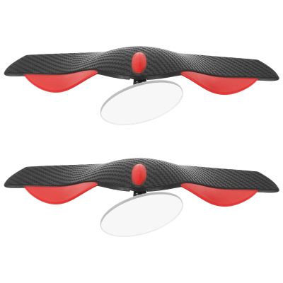 AMUSLESUR Car Blind Spot Mirrors with Carbon Fiber Rain Guard and 5cm Convex Auxiliary Side View Mirror for Vehicle Safety and Parking Assistance