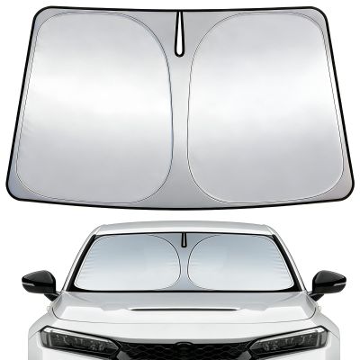 Car Windshield Sun Shade for Honda Civic 2016-Present, Windshield Sunshade with Double Layer Insulation & Silver Coating, Heat UV Block, Foldable Design, Car Accessories