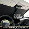 Car Windshield Sun Shade for Honda Civic 2016-Present, Windshield Sunshade with Double Layer Insulation & Silver Coating, Heat UV Block, Foldable Design, Car Accessories view 3