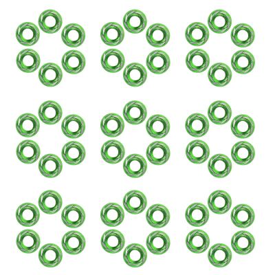 Luxshiny 50pcs Aluminum Alloy License Plate Bolt Nuts and Bumper Washers Set for Motorcycle Engine Bay Dress up Fasteners in Green