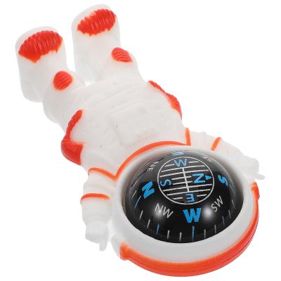 MUSISALY Mini Astronaut Car Mount Compass, High-Precision Orange Vehicle Guide Compass for Dashboard, Portable Automotive Interior Decoration for Outdoor Navigation