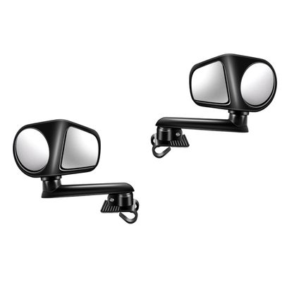 Parliky 2pcs Car Auxiliary Blind Spot Mirrors 360 Rotatable Rearview Side Mirrors with Plastic Glass Material for Universal Vehicle Rear Wheel Blind Zone Assistance