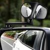Parliky 2pcs Car Auxiliary Blind Spot Mirrors 360 Rotatable Rearview Side Mirrors with Plastic Glass Material for Universal Vehicle Rear Wheel Blind Zone Assistance view 4
