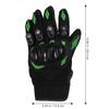 SOESFOUFU Motorcycle Riding Gloves Green XL, Breathable Windproof Protective Outdoor Gloves for Men and Women, Anti-Skid Full Finger Four Seasons Safety Gear view 2