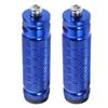 VINTORKY 2pcs Motorcycle Passenger Foot Pegs Rear Footrest Metal Footrest Pedals Blue for Motorbike Rear Seat Passenger Riding Safety view 1