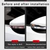 AGAOYU Side Mirror Bumper Guard for VW Eos 20072016,Rear View Mirror Anti-Collision Strip Protector, Carbon Fiber Door Edge Paint Protection,Exterior Car Accessories,Red view 4