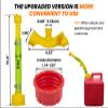 Seppicsa 1 PCS 10.8'' Gas Can Spout Replacement with 1 PCS Hose Bender and 3 PCS Red Gas Cap Compatible with Midwest Scepter Gas Cans Fit for 1/2/5/10 Gallon Fuel Jugs that feature 1.75''-1.8'' view 2