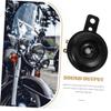 PLAFOPE Motorcycle Horn Metal Loud Speaker Black Electric Horn for Motorcycle Atv Scooter Accessories Replacement view 3
