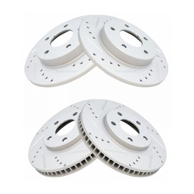 JESHENIX Brake Rotor Kit 4pcs Drilled Slotted for Buick LeSabre 2000-2005