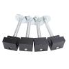 ZDAGELD Pickup Aluminum Alloy J Hooks Toolbox Mounting Kit, No Drilling Required, Reduces Noise and Vibration, Protects Truck and Tools from Damage, Fitment: for Most Truck Pickup view 2