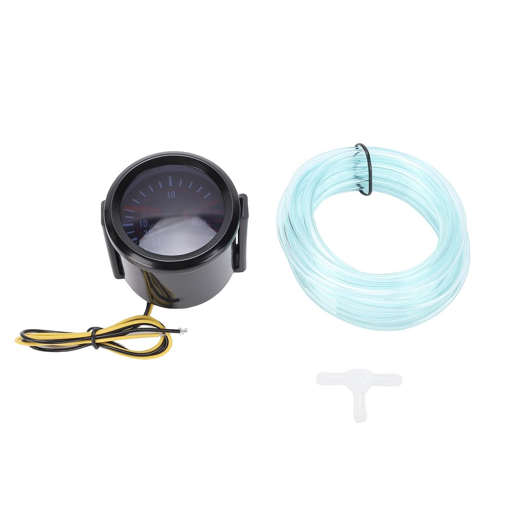 Aramox 2 Inch Boost Meter, Smoked Lens Turbo Pressure Vacuum Gauge with Blue LED Backlight for Gasoline Powered Cars (PSI)