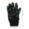 SOPOTUTU Motorcycle Riding Gloves Green XXL, Breathable Anti-Skid Protective Gloves for Adults, Outdoor Sports and Four-Season Use view 2